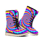 Twisted Spiral Moving Optical Illusion Winter Boots