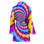 Twisted Spiral Moving Optical Illusion Women's Bathrobe