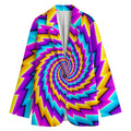 Twisted Spiral Moving Optical Illusion Women's Blazer