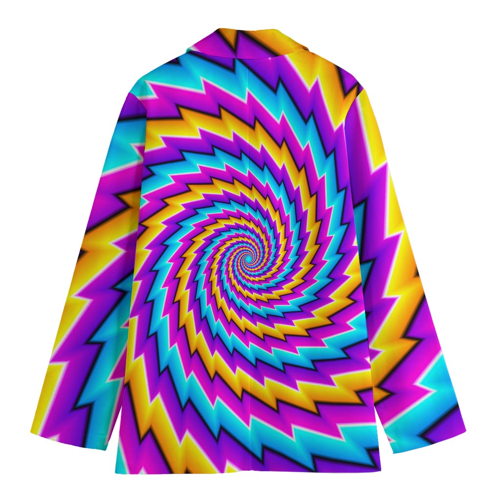 Twisted Spiral Moving Optical Illusion Women's Blazer