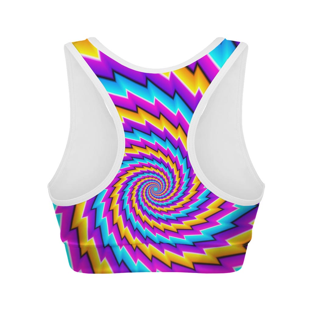 Twisted Spiral Moving Optical Illusion Women's Sports Bra