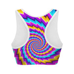 Twisted Spiral Moving Optical Illusion Women's Sports Bra