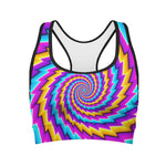Twisted Spiral Moving Optical Illusion Women's Sports Bra