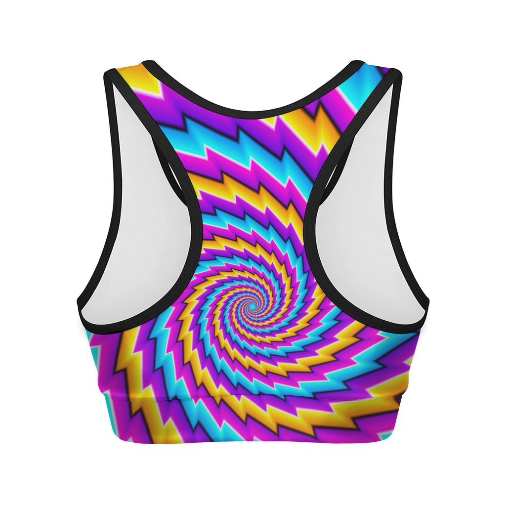 Twisted Spiral Moving Optical Illusion Women's Sports Bra