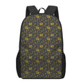 Tyrannosaurus Dino Fossil Pattern Print 17 Inch Backpack