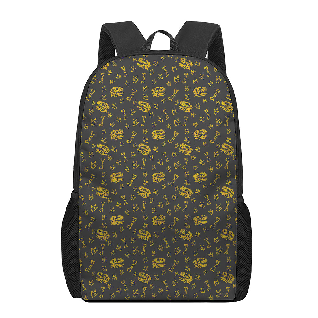 Tyrannosaurus Dino Fossil Pattern Print 17 Inch Backpack
