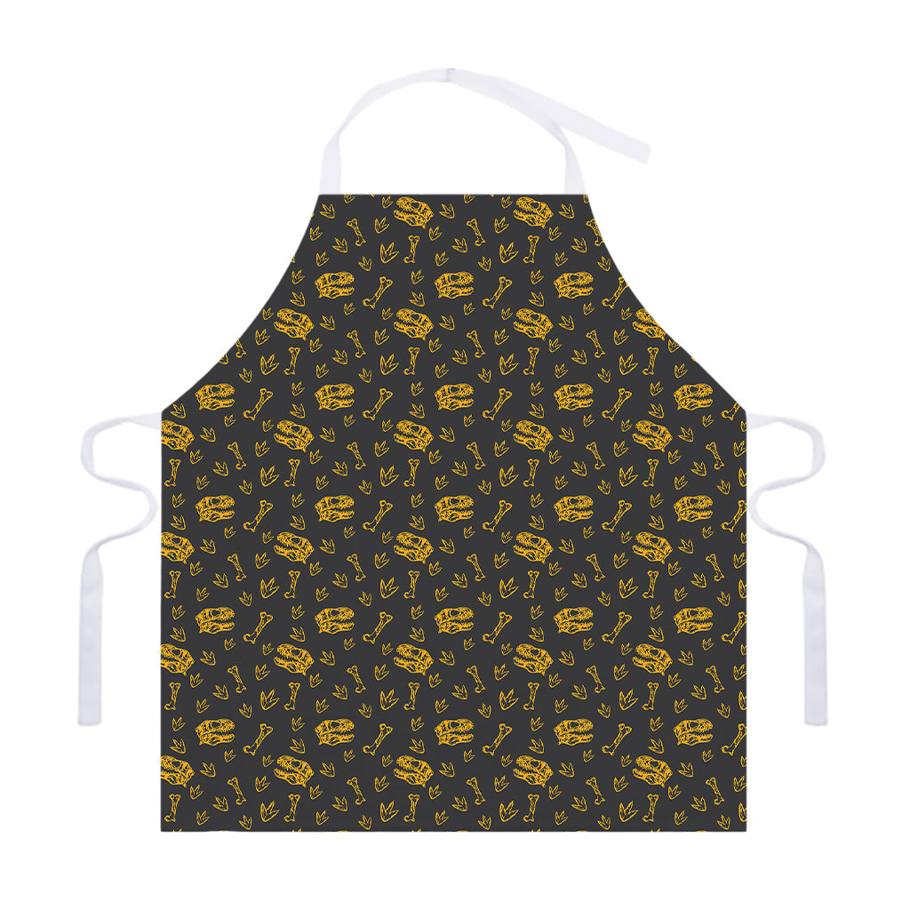 Tyrannosaurus Dino Fossil Pattern Print Adjustable Apron