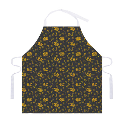 Tyrannosaurus Dino Fossil Pattern Print Adjustable Apron