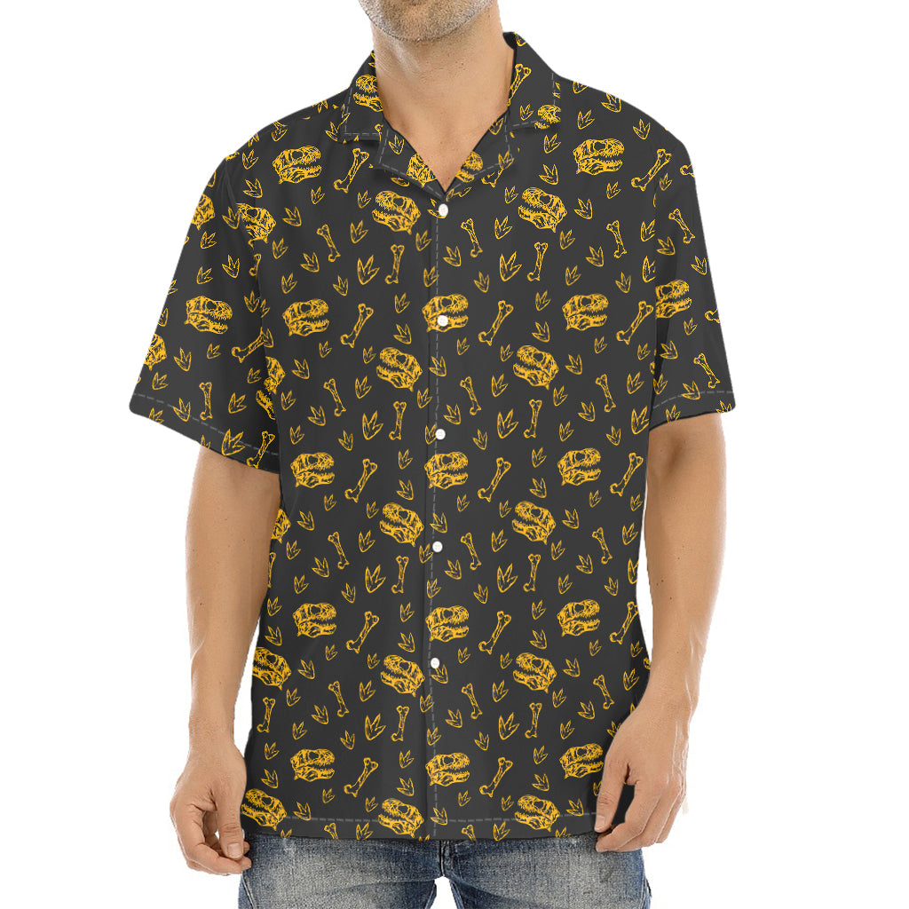 Tyrannosaurus Dino Fossil Pattern Print Aloha Shirt