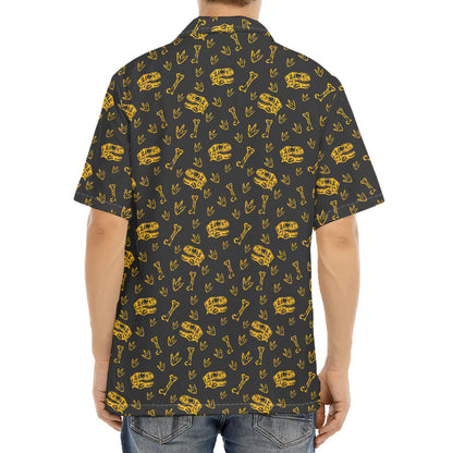 Tyrannosaurus Dino Fossil Pattern Print Aloha Shirt