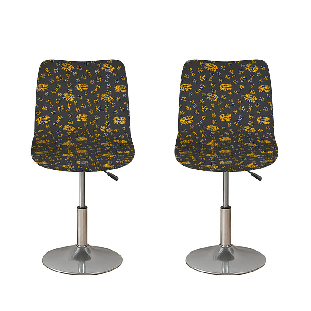 Tyrannosaurus Dino Fossil Pattern Print Bar Stool Covers