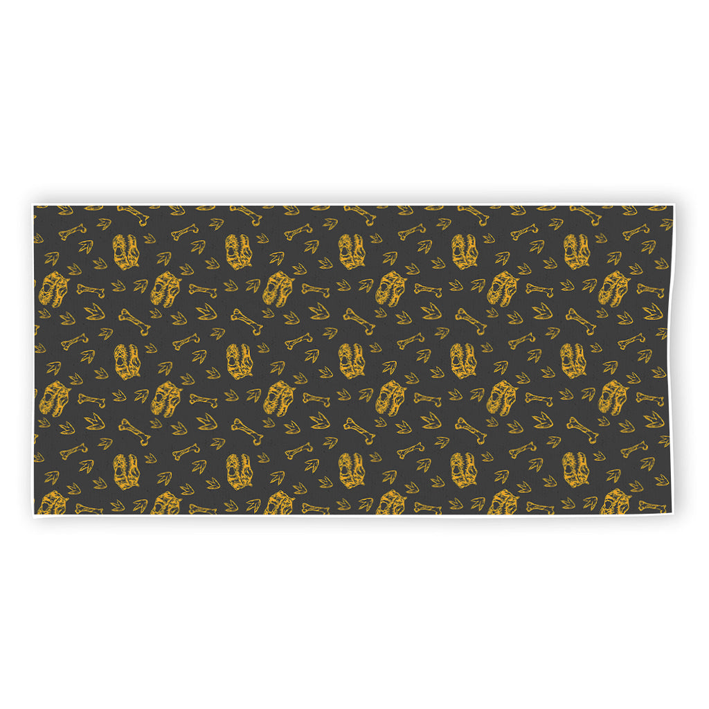 Tyrannosaurus Dino Fossil Pattern Print Beach Towel