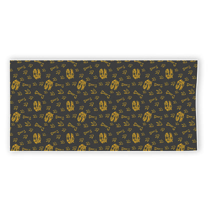 Tyrannosaurus Dino Fossil Pattern Print Beach Towel