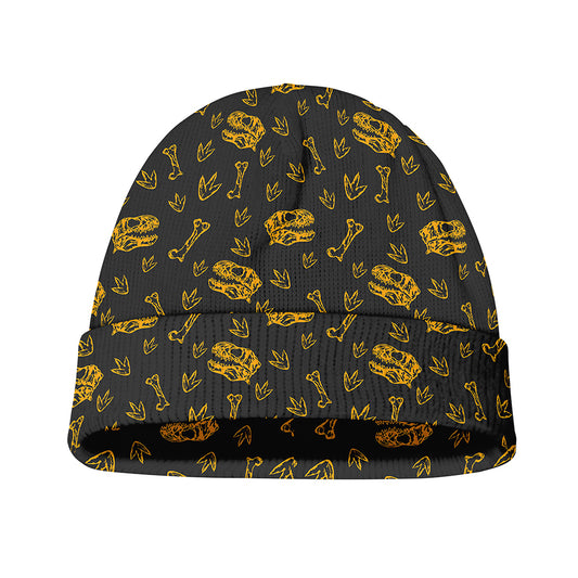 Tyrannosaurus Dino Fossil Pattern Print Beanie