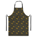 Tyrannosaurus Dino Fossil Pattern Print Bib Apron With Pocket