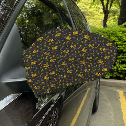 Tyrannosaurus Dino Fossil Pattern Print Car Side Mirror Covers