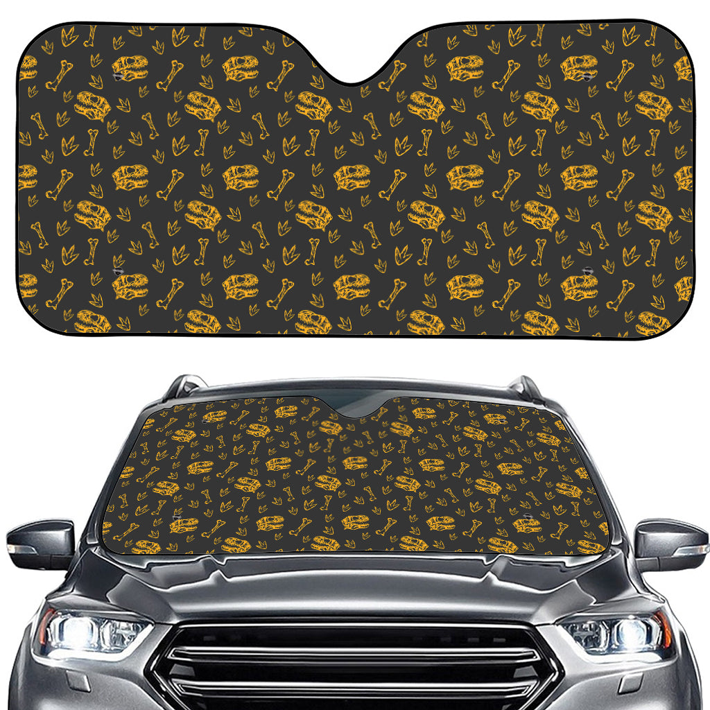 Tyrannosaurus Dino Fossil Pattern Print Car Windshield Sun Shade