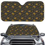 Tyrannosaurus Dino Fossil Pattern Print Car Windshield Sun Shade