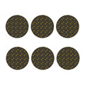 Tyrannosaurus Dino Fossil Pattern Print Coaster Set