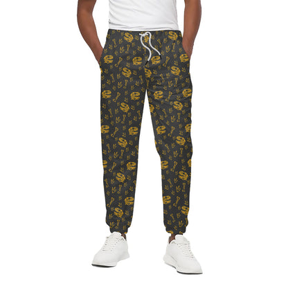 Tyrannosaurus Dino Fossil Pattern Print Cotton Pants