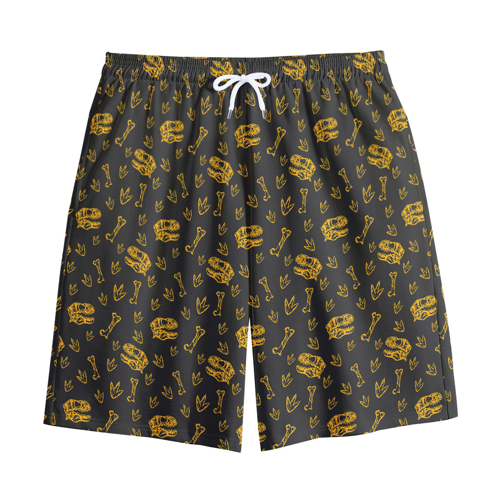 Tyrannosaurus Dino Fossil Pattern Print Cotton Shorts