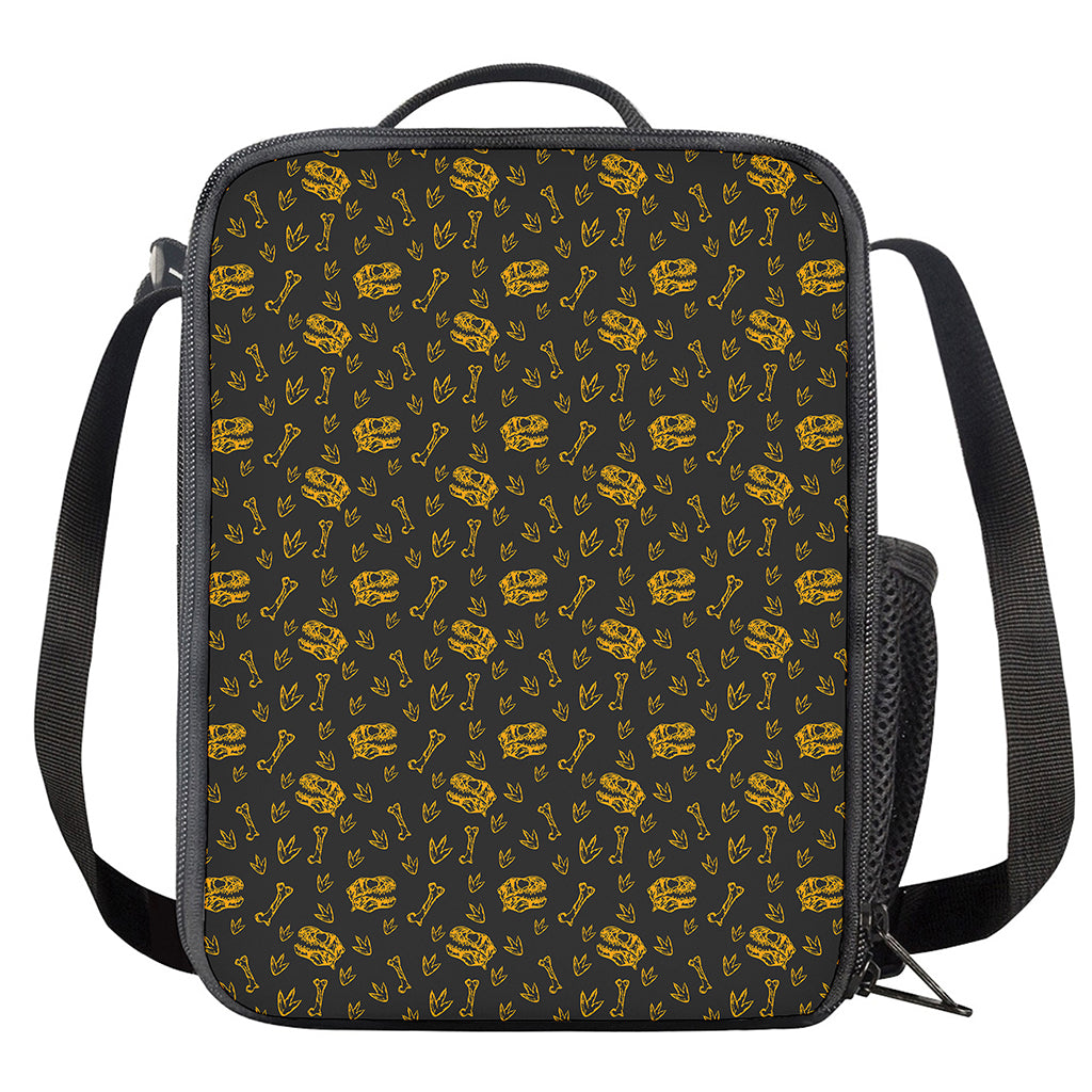Tyrannosaurus Dino Fossil Pattern Print Crossbody Lunch Bag