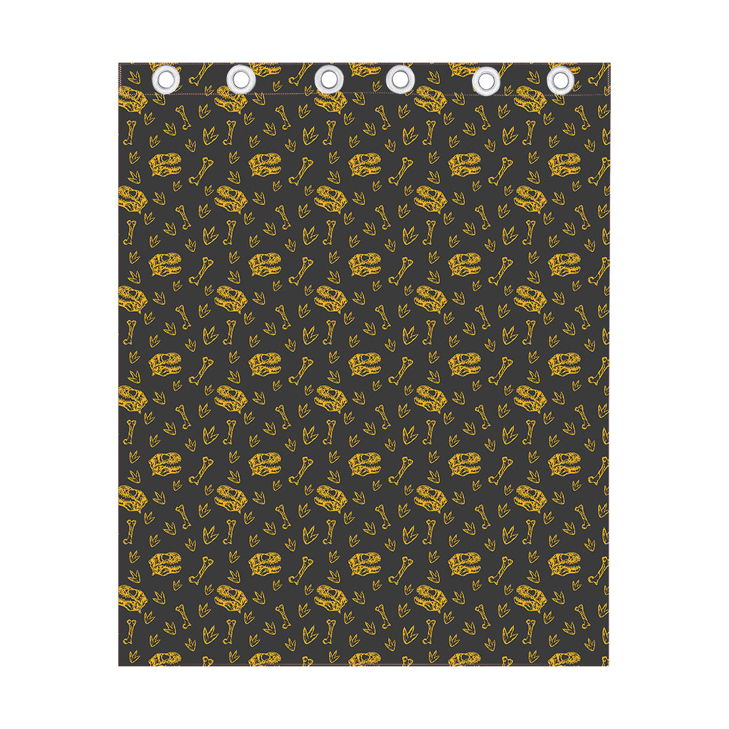 Tyrannosaurus Dino Fossil Pattern Print Curtain
