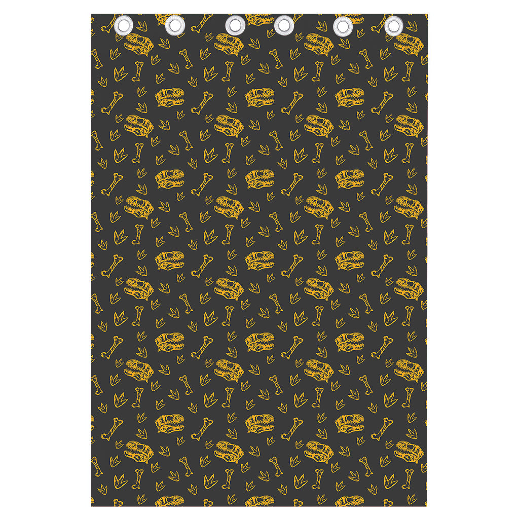 Tyrannosaurus Dino Fossil Pattern Print Curtain