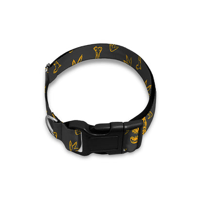 Tyrannosaurus Dino Fossil Pattern Print Dog Collar