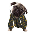 Tyrannosaurus Dino Fossil Pattern Print Dog Zip Up Hoodie