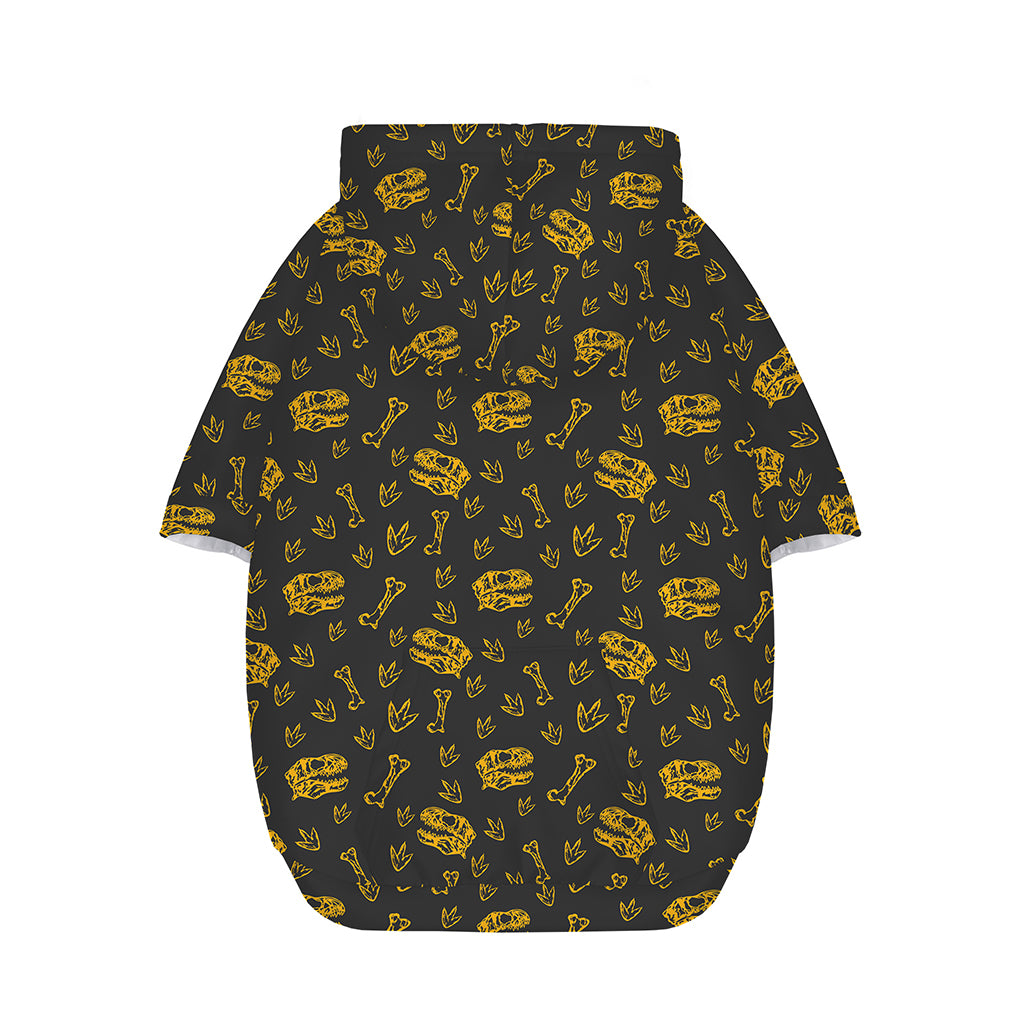 Tyrannosaurus Dino Fossil Pattern Print Dog Zip Up Hoodie