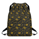 Tyrannosaurus Dino Fossil Pattern Print Drawstring Backpack