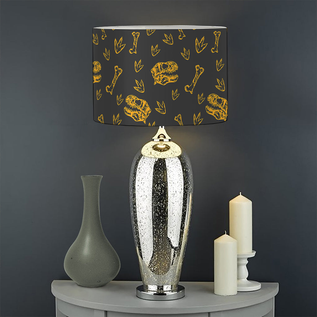 Tyrannosaurus Dino Fossil Pattern Print Drum Lamp Shade