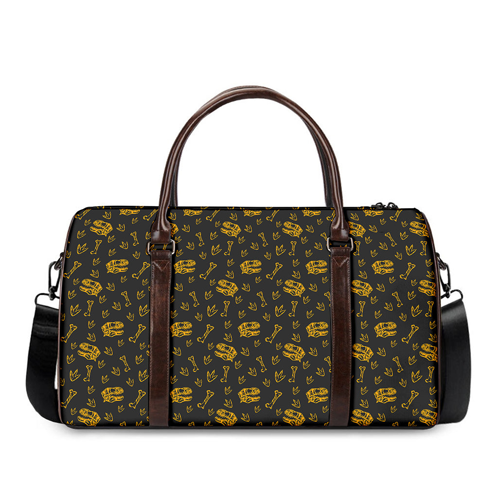 Tyrannosaurus Dino Fossil Pattern Print Duffle Bag
