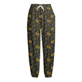 Tyrannosaurus Dino Fossil Pattern Print Fleece Lined Knit Pants