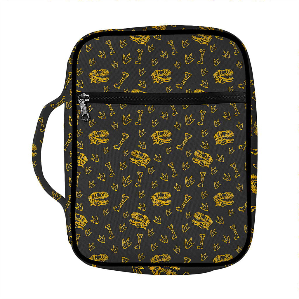 Tyrannosaurus Dino Fossil Pattern Print Front Pocket Bible Bag