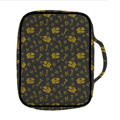 Tyrannosaurus Dino Fossil Pattern Print Front Pocket Bible Bag