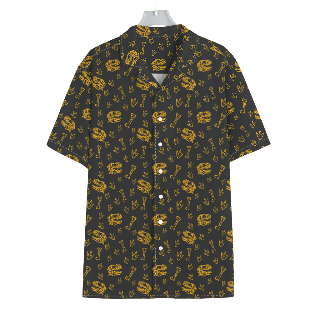 Tyrannosaurus Dino Fossil Pattern Print Hawaiian Shirt
