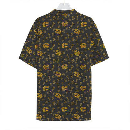 Tyrannosaurus Dino Fossil Pattern Print Hawaiian Shirt