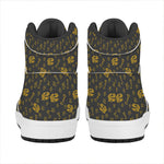 Tyrannosaurus Dino Fossil Pattern Print High Top Leather Sneakers