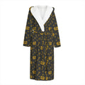 Tyrannosaurus Dino Fossil Pattern Print Hooded Bathrobe