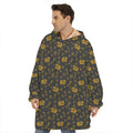 Tyrannosaurus Dino Fossil Pattern Print Hoodie Blanket
