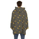 Tyrannosaurus Dino Fossil Pattern Print Hoodie Blanket