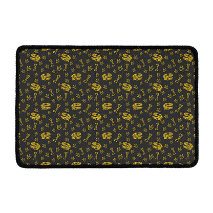 Tyrannosaurus Dino Fossil Pattern Print Kitchen Mat