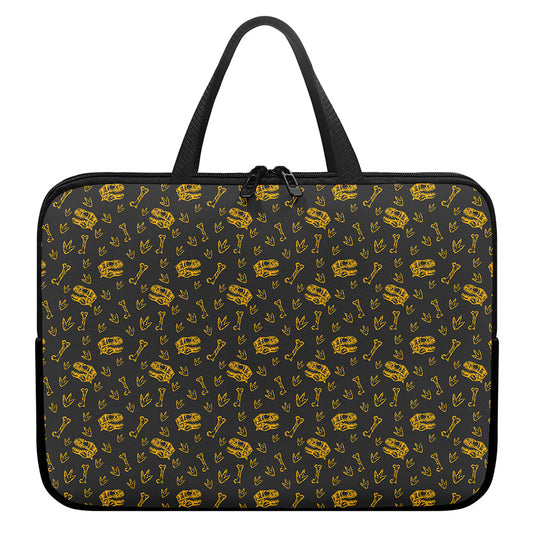 Tyrannosaurus Dino Fossil Pattern Print Laptop Sleeve With Handle