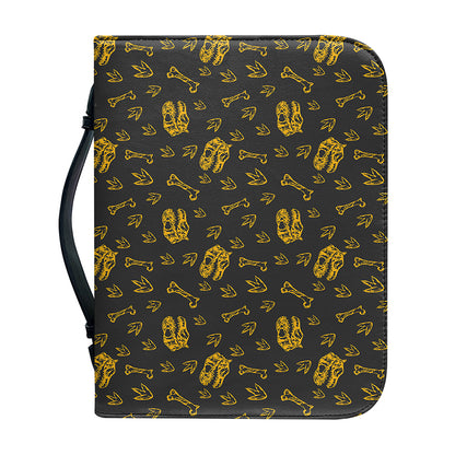 Tyrannosaurus Dino Fossil Pattern Print Leather Bible Cover