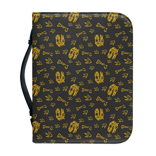 Tyrannosaurus Dino Fossil Pattern Print Leather Bible Cover
