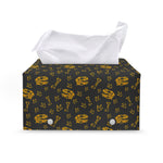 Tyrannosaurus Dino Fossil Pattern Print Leather Tissue Box Cover