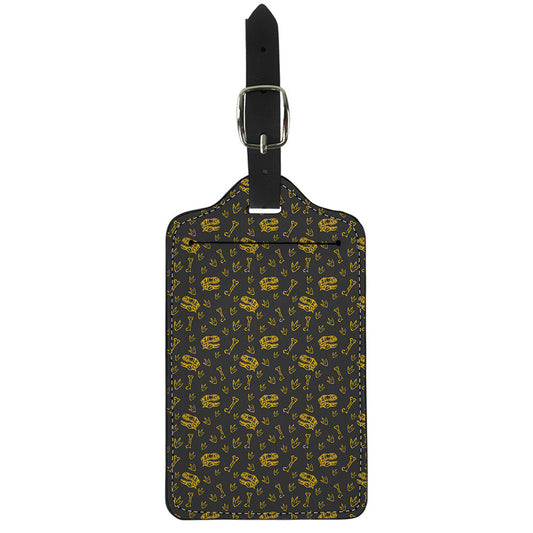 Tyrannosaurus Dino Fossil Pattern Print Luggage Tag