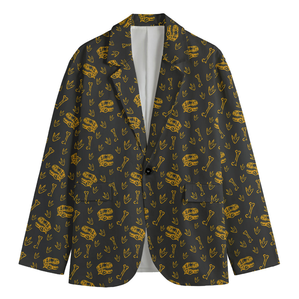 Tyrannosaurus Dino Fossil Pattern Print Men's Blazer